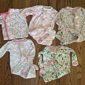 Bundle of Magnetic Me floral footies - size 0-3 months